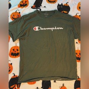 Champion dark green t shirt